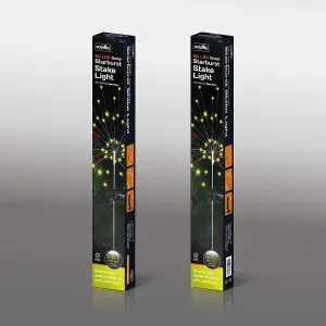 90 LED Starburst Stick Lights - Solar Powered Stake Lights - Garden Outdoor Christmas Xmas Decortaion - Christmas Lightning