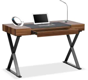 Centurion Supports ADONIS Walnut and Matte Black Legs Ergonomic Home Office Luxury Computer Desk