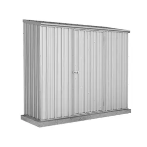 Absco Space Saver Pent Titanium Metal Garden Storage Shed 2.26m x 0.78m (7.5ft x 3ft)