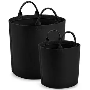 Bagbase Felt Laundry Basket Black (40cm x 40cm)