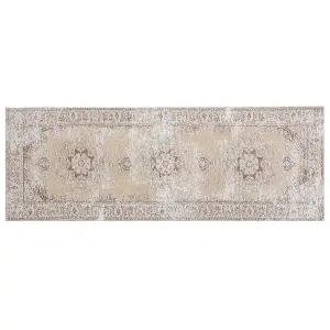 Vintage Runner Rug 60 x 180 cm Beige ALMUS