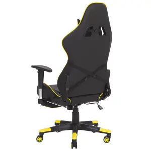 Gaming Chair Faux Leather Yellow VICTORY