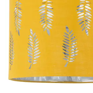 First Choice Lighting Set of 2 Fern Ochre Cut Out 25cm Pendant Lightshades