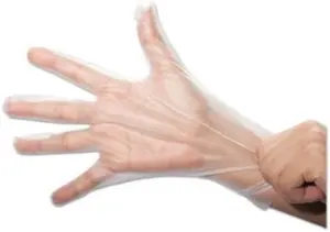 450 X Plastic Disposable Gloves Polythene Protective Catering Clear Hairdressing