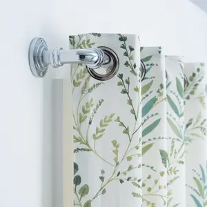 A.Unique Home Room Darkening Metal Extendable Curtain Pole with Rings and Fittings - Nickel, 180cm - 340cm Approx