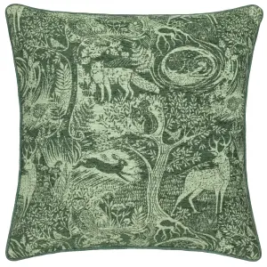 furn. Winter Woods Jacquard Chenille Piped Feather Filled Cushion