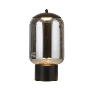 Lighting Collection Paarl Smoked Table Lamp