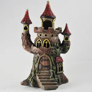 Comstock Fairy House - Magical Castle With Lights Fairy Garden