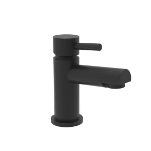 Nes Home Bathroom Basin Mono Mixer Tap & Waste Matt Black