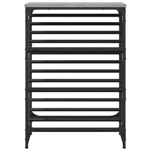 Shoe Rack Grey Sonoma 60x30x85 cm Engineered Wood