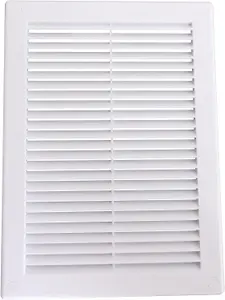 Air Vent Grille White Plastic Wall Ducting Ventilation Cover 4" 6" 8" 10" 12" 14 (200x200mm)