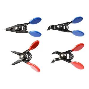 NEO mini circlip pliers set 4 pcs, internal & external, soft grip (Neo 11-227)