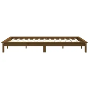 Berkfield Bed Frame Honey Brown 160x200 cm Solid Wood Pine