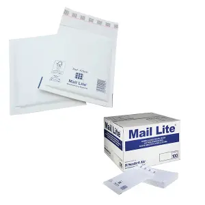 500 x E/2 (220x260mm) White Mail Lite Thick Bubble Lined Protective Postal Mailing Shipping Envelopes