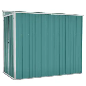 Berkfield Wall-mounted Garden Shed Green 118x194x178 cm Galvanised Steel