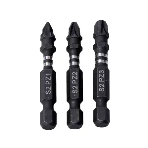 Erbauer PZ Impact Screwdriver bits (L)50mm, 3 pieces - SDR37764