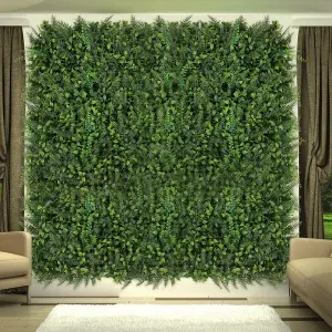 Artificial Plant Hedge Green Grass Wall Panel Backdrop Decor for Indoor or Outdoor Decoration 400 x 600 mm