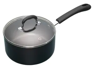 3pc Heavy Duty Non-Stick Aluminium Saucepan Set, with 16cm, 18cm and 20cm Saucepans with Lids