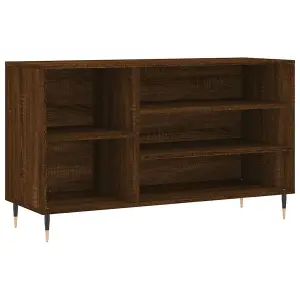 Berkfield Shoe Cabinet Brown Oak 102x36x60 cm Engineered Wood