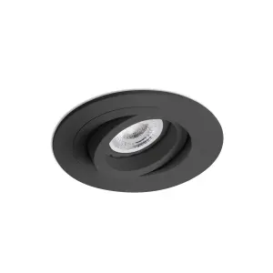 Luminosa Rad Tiltable Black recessed Downlight GU10