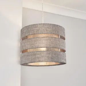 Inlight Ponte Blue Metallic effect Contemporary Trio Light shade (D)33cm