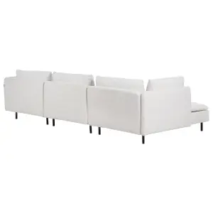 Right Hand Modular Fabric Corner Sofa Beige EGERIS