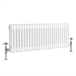 Right Radiators 300x1192 mm Horizontal Traditional 3 Column Cast Iron Style Radiator White