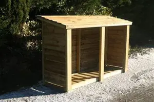 Heavy Duty Log Store - Timber - L67 X W190 X H150 cm - Minimal Assembly Required