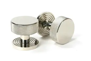 From The Anvil Polished Nickel Brompton Mortice/Rim Knob Set (Beehive)