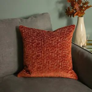 Paoletti Delphi Geometric Jacquard Polyester Filled Cushion