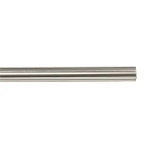 GoodHome Athens Satin Grey Nickel effect Curtain pole, (L)2.5m (Dia)28mm