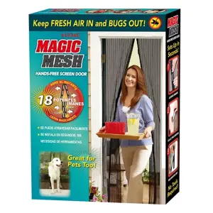 Magic Mesh Magnetic Curtain Hands Free Net Screen Fly Mosquito Insects Bugs Door