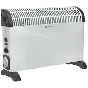 2000W Convector Heater - Thermostat & Turbo Fan - 3 Heat Settings - 24Hr Timer