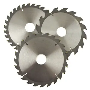 3pc 160mm TCT Circular Saw Blades 16/24/30 TPI & Adapter Rings Reducer