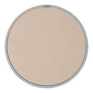 Tabatha Wood Flat Wall Mirror Light Grey / 60cm H x 60cm W