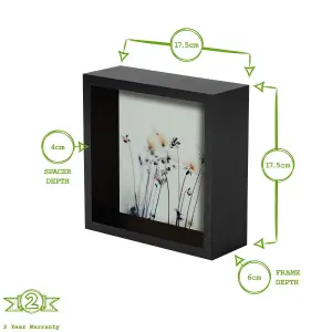 Nicola Spring - 3D Deep Box Photo Frame - 6 x 6"