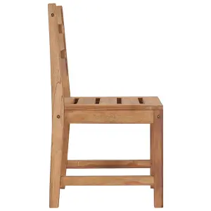 Berkfield Garden Chairs 2 pcs Solid Teak Wood