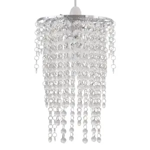 First Choice Lighting Cleared Jewelled Waterfall Light Shade