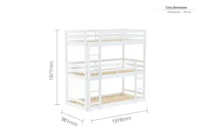 Birlea Tressa Triple Bunk Bed In White