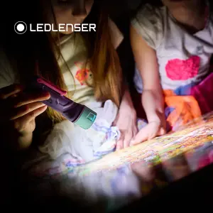 Ledlenser KidBEAM4 AAA Battery 70 Lumen Safe Robust RGB Light LED Hand Torch for Camping and Night Time Fun