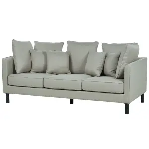 3 Seater Fabric Sofa Grey FENSTAD