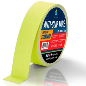 Non Slip Tape Roll Pro Standard Grade -Indoor/Outdoor Use by Slips Away - Fluorescent 50mm x 18m