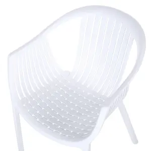 Set of 4 Garden Chairs NAPOLI White