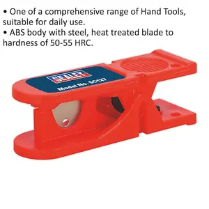 Rubber Hose Cutter - 3mm to 12.7mm Capacity - ABS Body - Heat Treated Blade