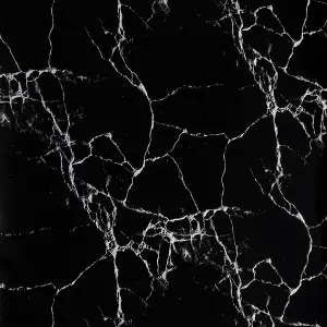 Zed Decor Marble Sticky Back Plastic Granite Self Adhesive Vinyl Wallpaper 45cm x 300cm Black Carrara M2325