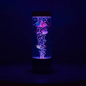 ValueLights 32cm Colour Changing Bubble Fish Table Lamp