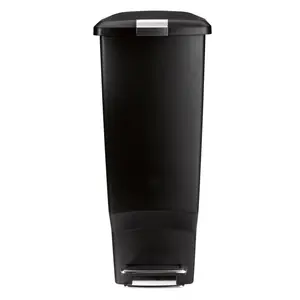 Simplehuman 40L Plastic Slim Pedal Bin Black