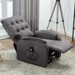 Charlbury Fabric Rise Recliner Armchair Electric Lift Chair (Charcoal)