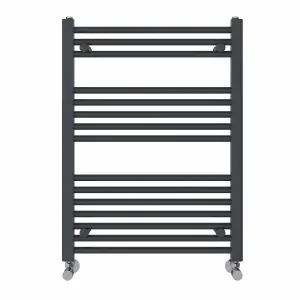 Right Radiators 800x600 mm Straight Heated Towel Rail Radiator Bathroom Ladder Warmer Anthracite