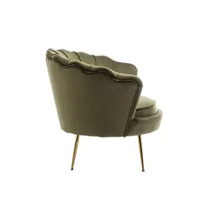 Velvet Sage Green Accent Chair